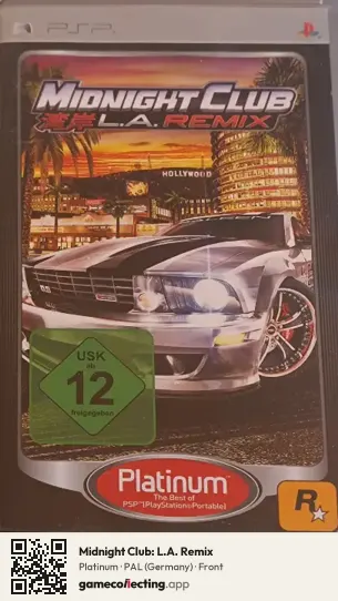 Midnight Club: L.A. Remix PlayStation Portable, Germany box front