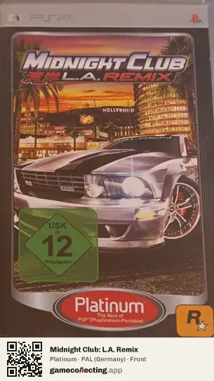 Midnight Club: L.A. Remix PlayStation Portable, Germany box front