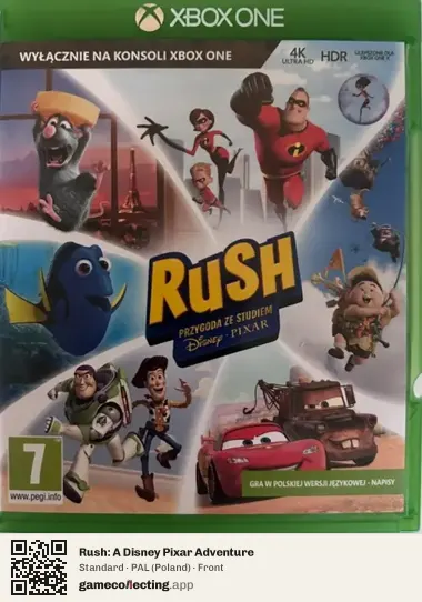 Rush: A Disney Pixar Adventure Xbox One, Poland box front