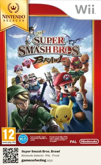Super Smash Bros. Brawl Nintendo Wii, PAL box front