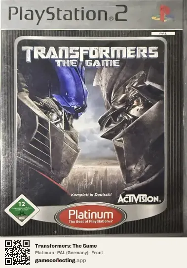 Transformers: The Game PlayStation 2, Germany box front