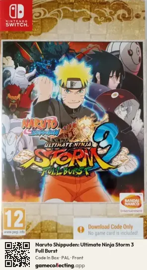 Naruto Shippuden: Ultimate Ninja Storm 3 Full Burst Nintendo Switch, PAL box front