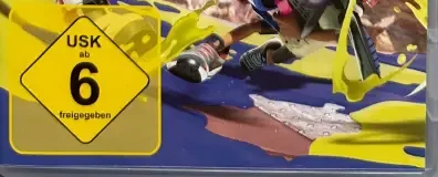 Splatoon 3, the USK square on its front