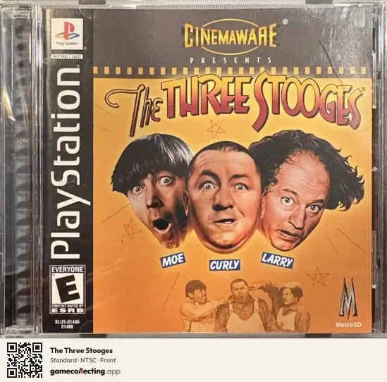 The Three Stooges PlayStation, NTSC box front