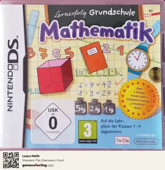 Learn Math Nintendo DS, Germany box front