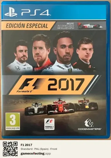 F1 2017 PlayStation 4, Spain box front