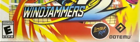 Windjammers 2, the ESRB box on its front
