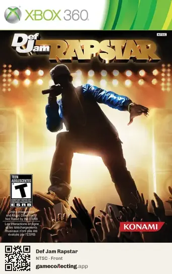 Def Jam Rapstar Xbox 360, NTSC box front