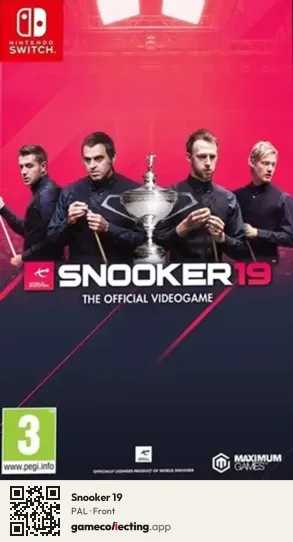 Snooker 19 Nintendo Switch, PAL box front
