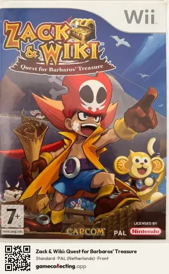 Zack & Wiki: Quest for Barbaros' Treasure Nintendo Wii, Netherlands box front