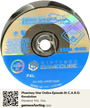 Phantasy Star Online Episode III: C.A.R.D. Revolution Nintendo GameCube, PAL disc