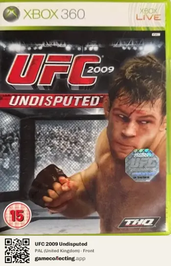 UFC 2009 Undisputed Xbox 360, United Kingdom box front