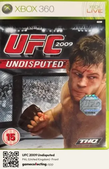 UFC 2009 Undisputed Xbox 360, United Kingdom box front