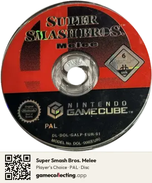 Super Smash Bros. Melee Nintendo GameCube, PAL disc