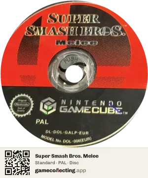 Super Smash Bros. Melee Nintendo GameCube, PAL disc
