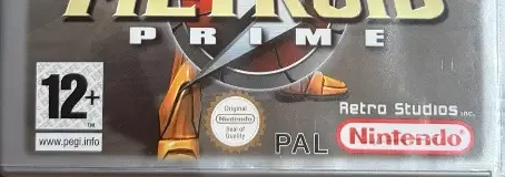 Metroid Prime, the PEGI square on its front