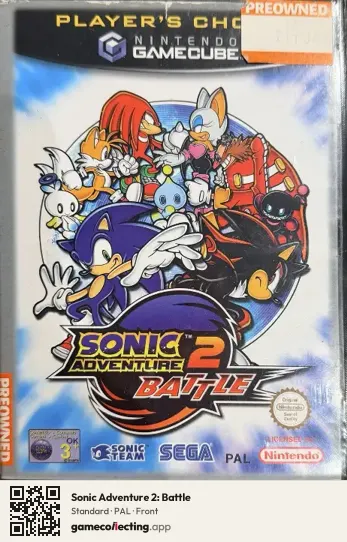 Sonic Adventure 2: Battle Nintendo GameCube, PAL box front