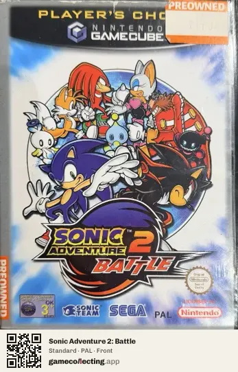 Sonic Adventure 2: Battle Nintendo GameCube, PAL box front
