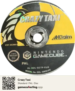 Crazy Taxi Nintendo GameCube, PAL disc