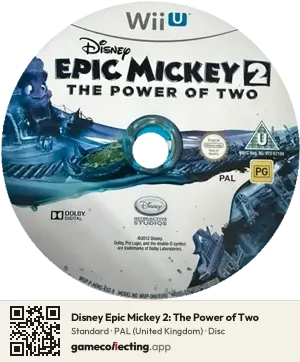 Disney Epic Mickey 2: The Power of Two Nintendo Wii U, PAL disc