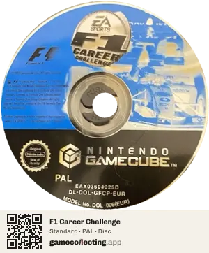 F1 Career Challenge Nintendo GameCube, PAL disc
