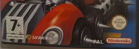 Crash Tag Team Racing, the PEGI square on its front
