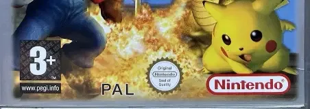 Super Smash Bros. Melee, the PEGI square on its front