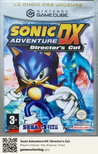 Sonic Adventure DX: Director's Cut Nintendo GameCube, France box front