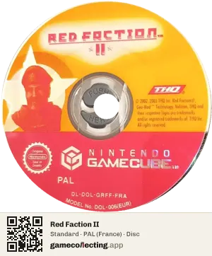 Red Faction II Nintendo GameCube, PAL disc