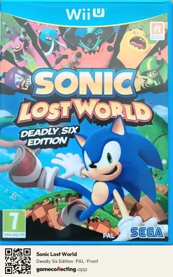Sonic Lost World Nintendo Wii U, PAL box front