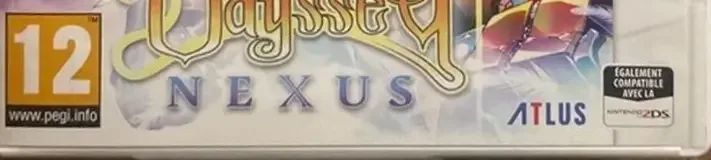 Etrian Odyssey Nexus, the PEGI square on its front
