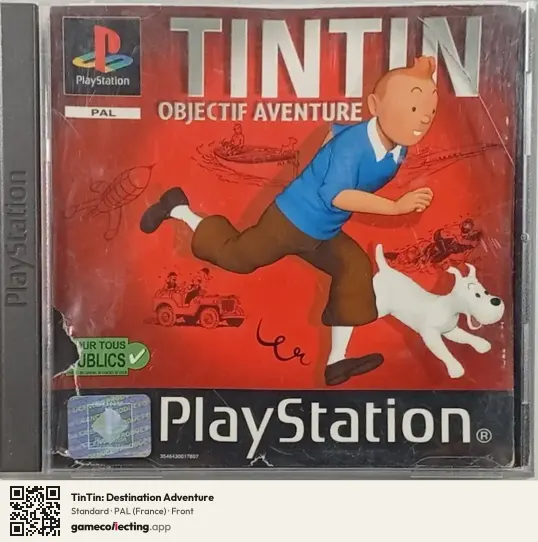 TinTin: Destination Adventure PlayStation, France box front