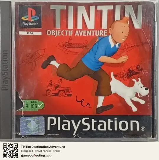 TinTin: Destination Adventure PlayStation, France box front