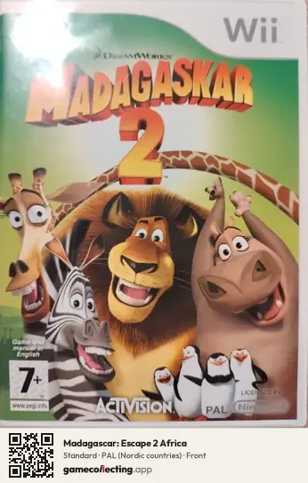 Madagascar: Escape 2 Africa Nintendo Wii, Nordic countries box front