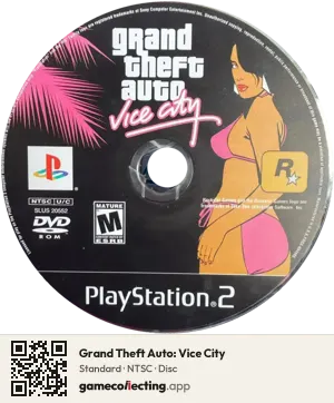 Grand Theft Auto: Vice City PlayStation 2, NTSC disc