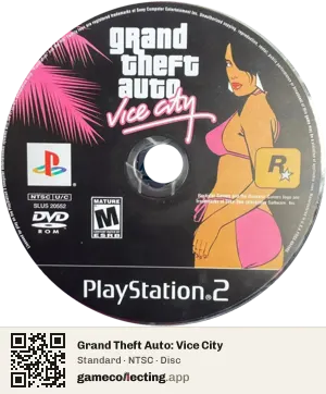Grand Theft Auto: Vice City PlayStation 2, NTSC disc