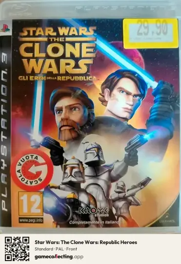 Star Wars: The Clone Wars: Republic Heroes PlayStation 3, PAL box front