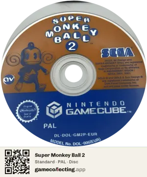 Super Monkey Ball 2 Nintendo GameCube, PAL disc