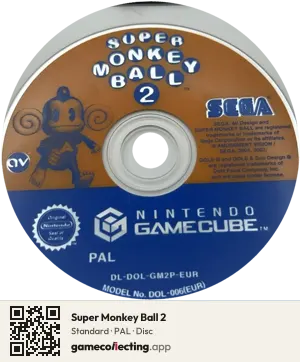 Super Monkey Ball 2 Nintendo GameCube, PAL disc