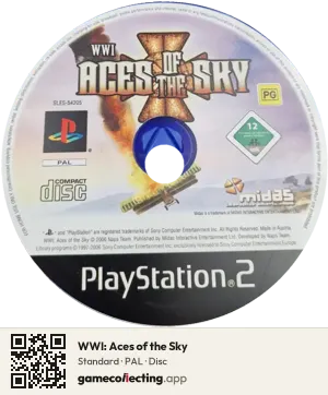 WWI: Aces of the Sky PlayStation 2, PAL disc
