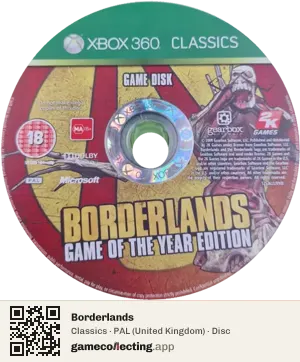 Borderlands Xbox 360, PAL disc