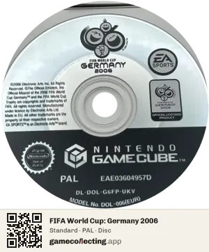 FIFA World Cup: Germany 2006 Nintendo GameCube, PAL disc