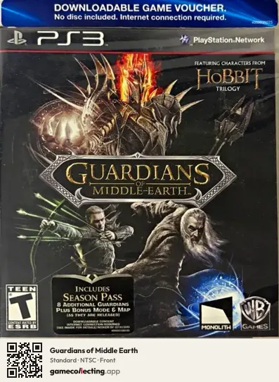 Guardians of Middle Earth PlayStation 3, NTSC box front
