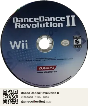 Dance Dance Revolution II Nintendo Wii, NTSC disc