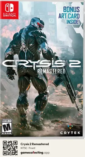 Crysis 2 Remastered Nintendo Switch, NTSC box front