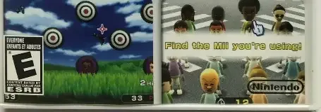 Wii Play, the ESRB box on its front