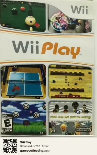 Wii Play Nintendo Wii, NTSC box front