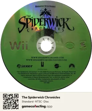 The Spiderwick Chronicles Nintendo Wii, NTSC disc
