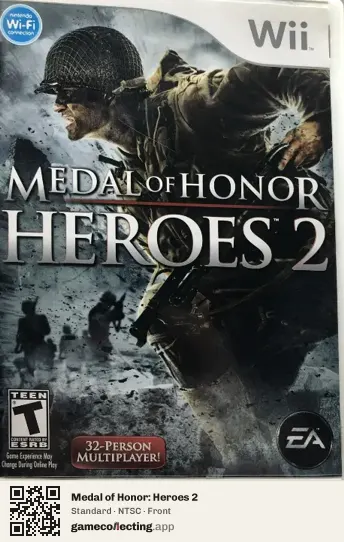 Medal of Honor: Heroes 2 Nintendo Wii, NTSC box front