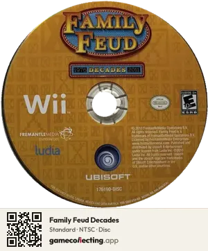 Family Feud Decades Nintendo Wii, NTSC disc